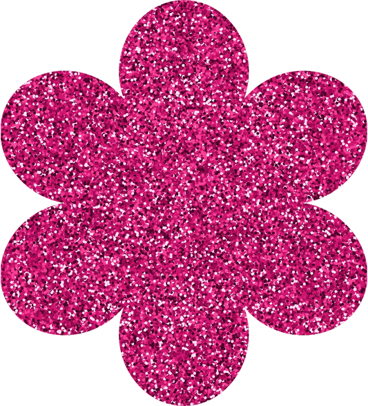 Basic Flower Shaped Milestone Acrylic Blank | Glitter Colours | 3mm Thick