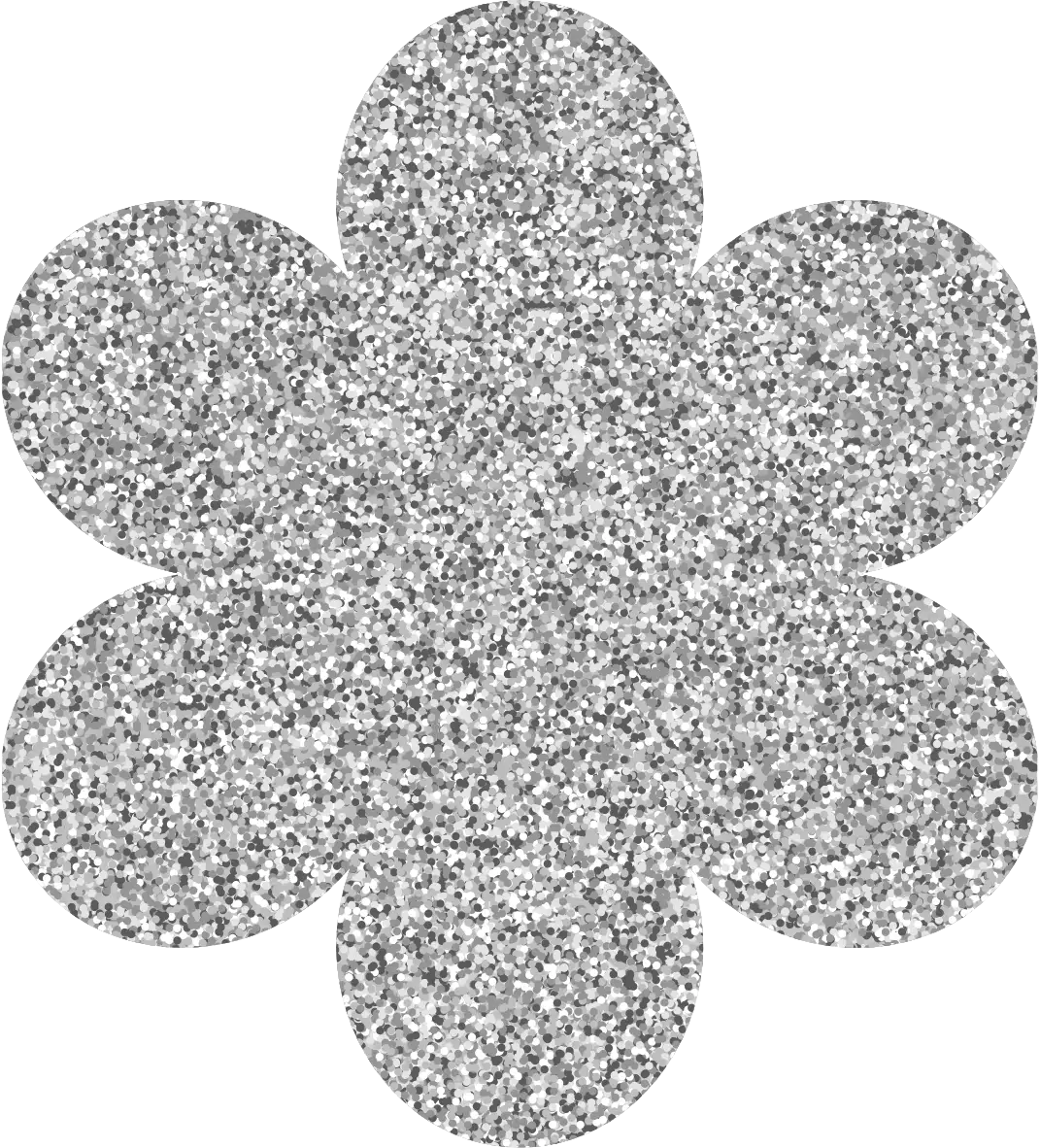 Basic Flower Shaped Milestone Acrylic Blank | Glitter Colours | 3mm Thick