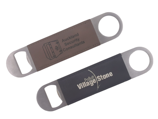 Branded Leather-look PU Bottle Openers