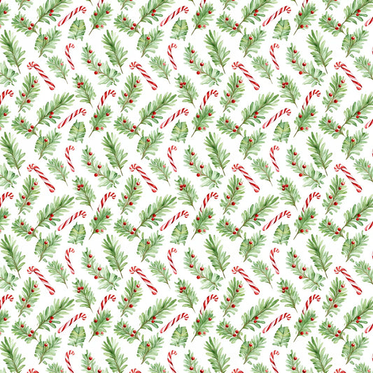 Candy Cane and Red Berry Foliage | UV Printed Acrylic Panel