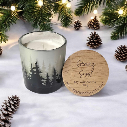 Evening Snow Christmas Candle