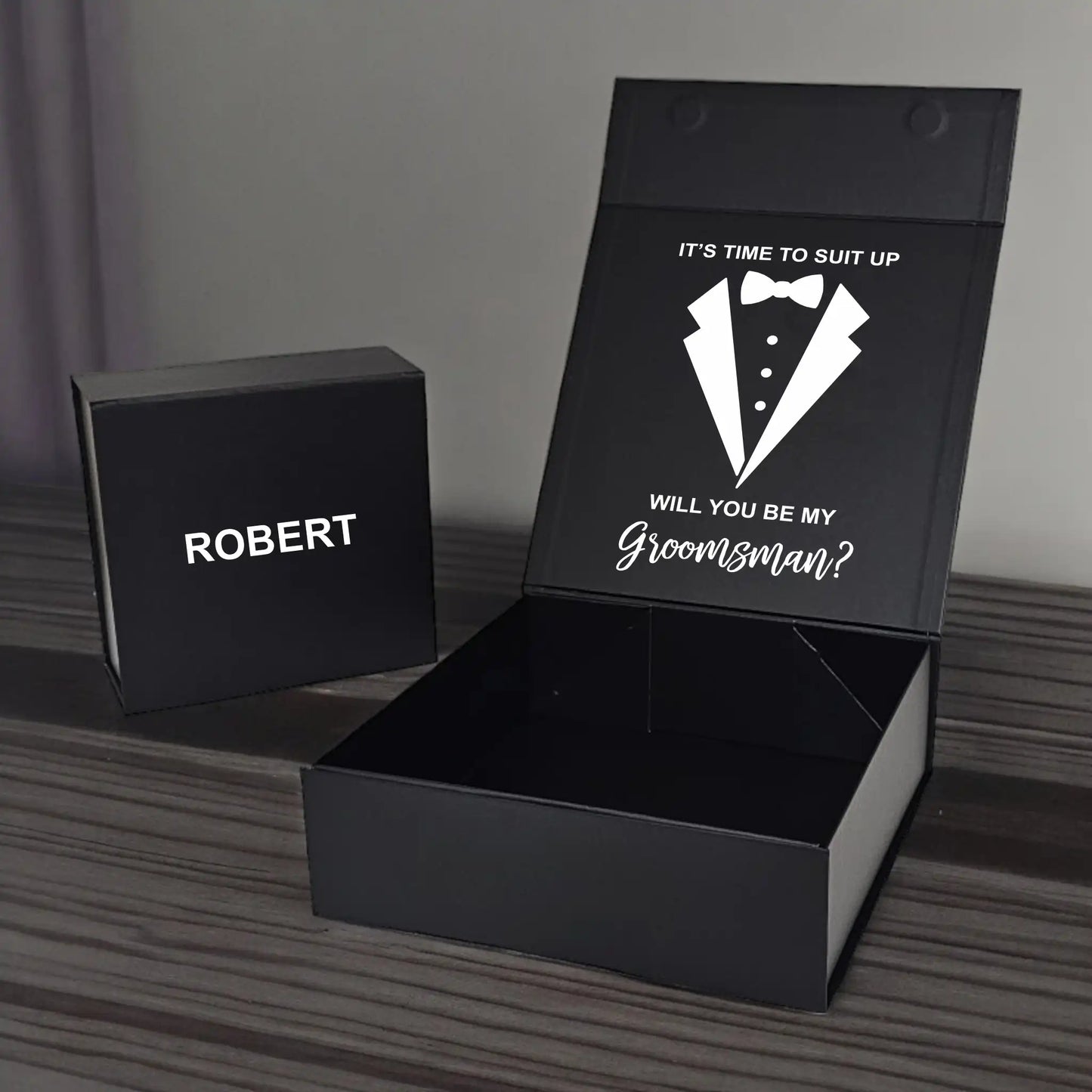 It's Time To Suit Up Personalised Groomsman Proposal Boxes