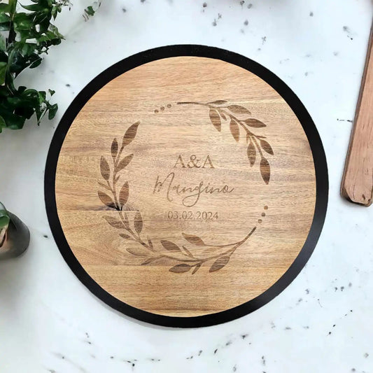 Personalised Lazy Susan - Wreath Design