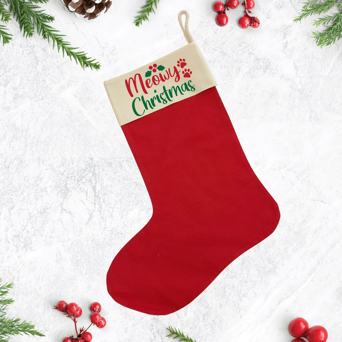 Meowy Christmas Pet Christmas Stocking