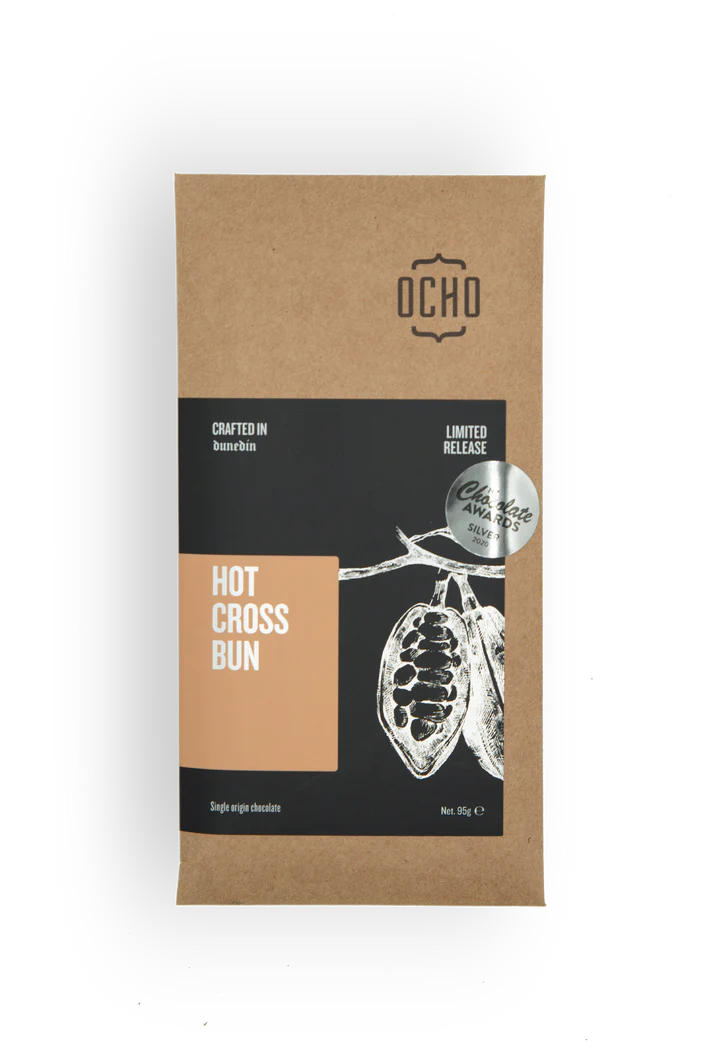 OCHO Hot Cross Bun Chocolate - 95g Block - Expired Stock