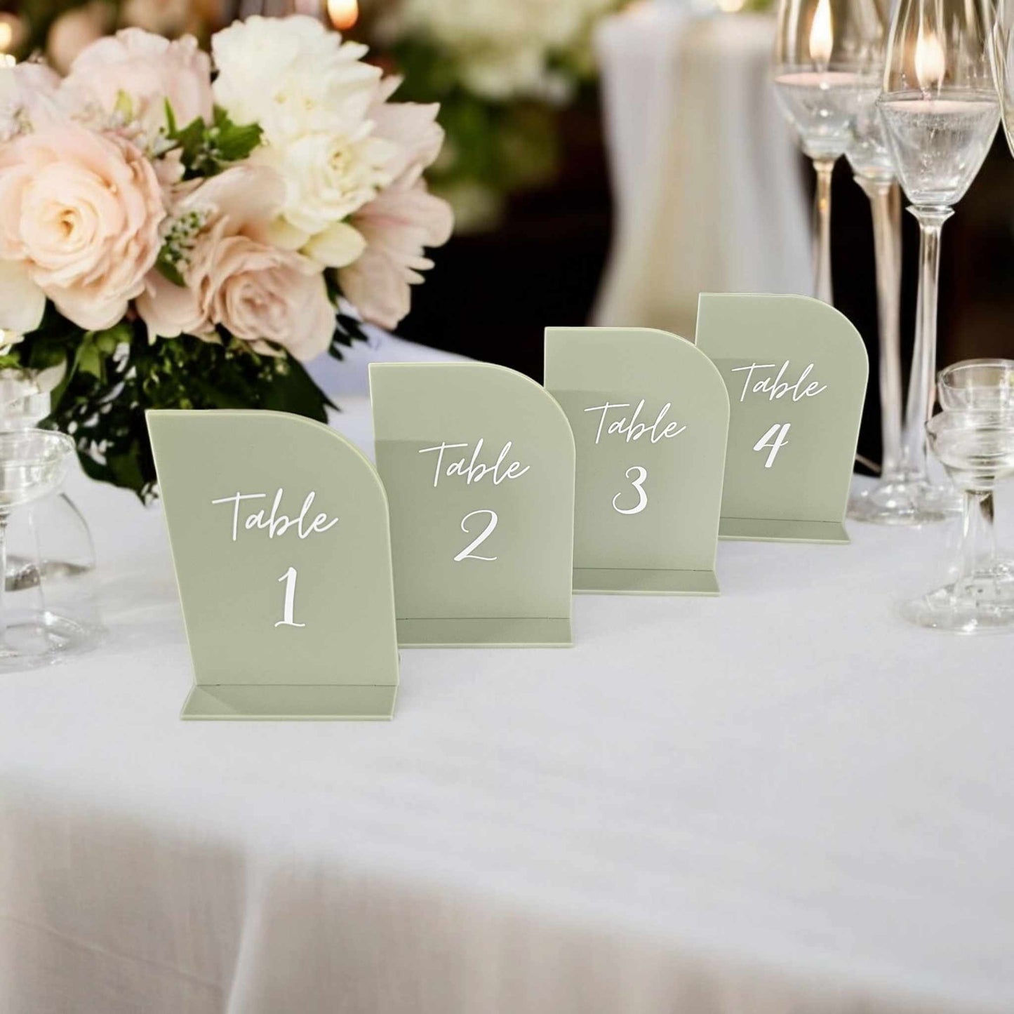 Half Arch Shaped Wedding Table Numbers | Wedding Signage NZ