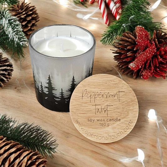 Peppermint Twist Christmas Candle