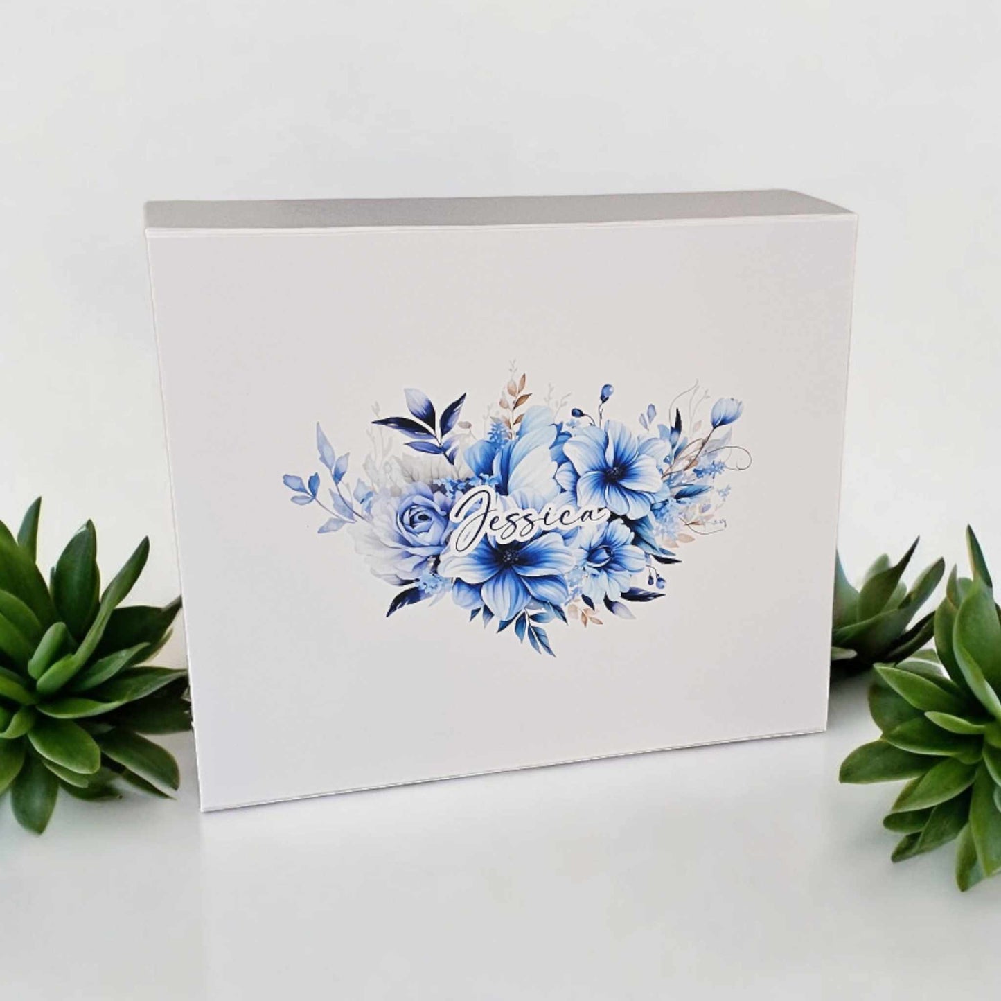 Personalised Gift Box | Blue Floral Themed