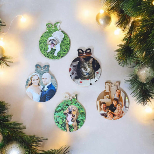 Custom Photo-Printed Christmas Baubles