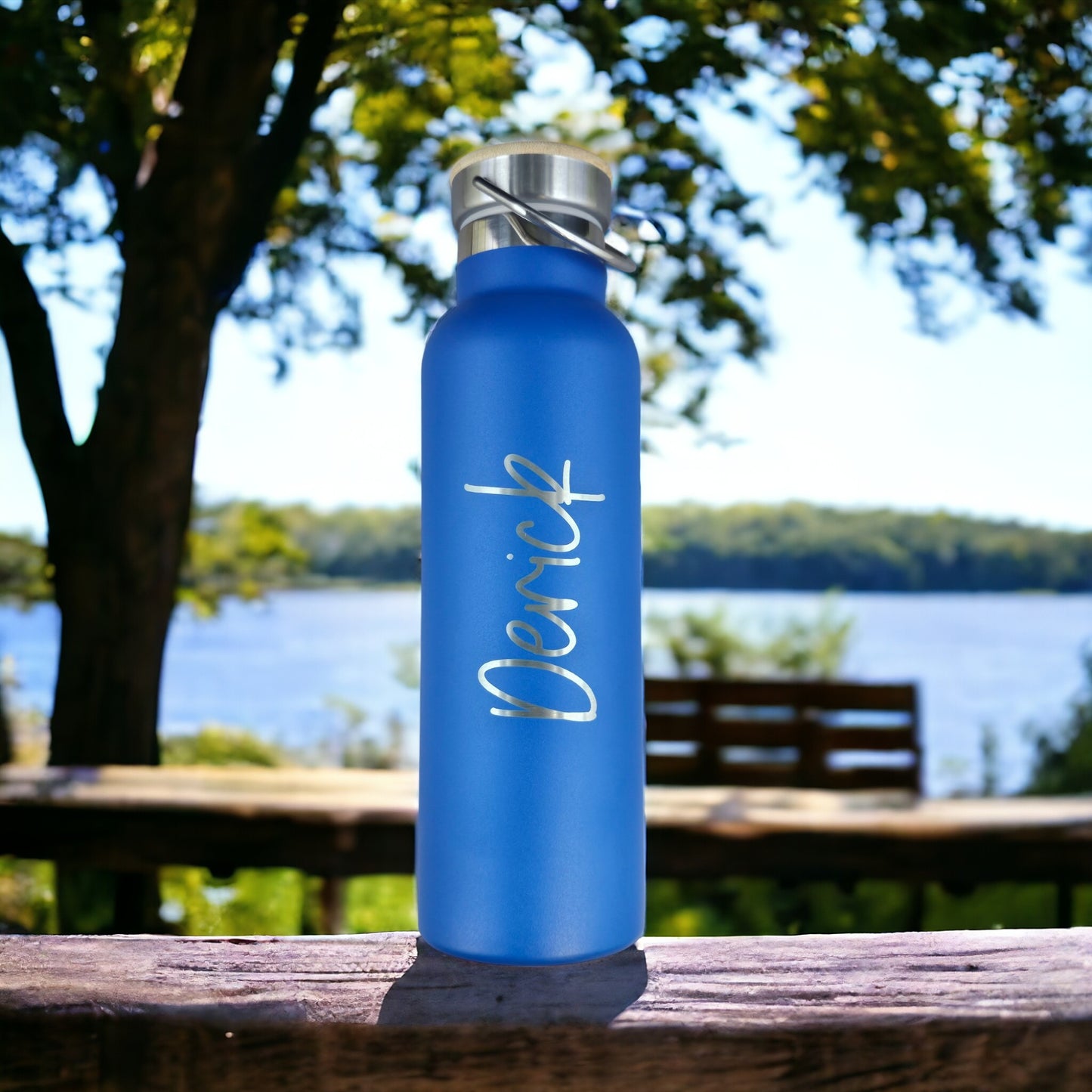 Personalised Insulated Drink Bottle with Carry Handle - 650ml