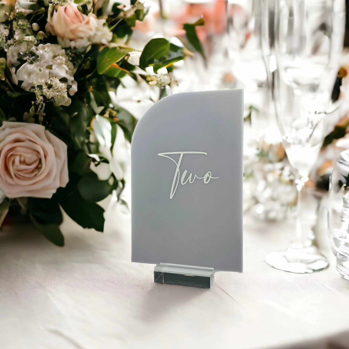 Half Arch Shaped Wedding Table Numbers | Wedding Signage NZ