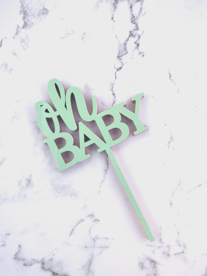 Oh Baby Cake Topper - Pastel Acrylic - 6 Colours!