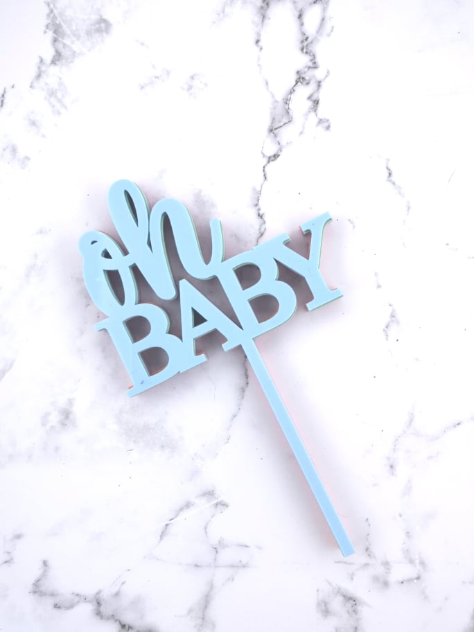 Oh Baby Cake Topper - Pastel Acrylic - 6 Colours!