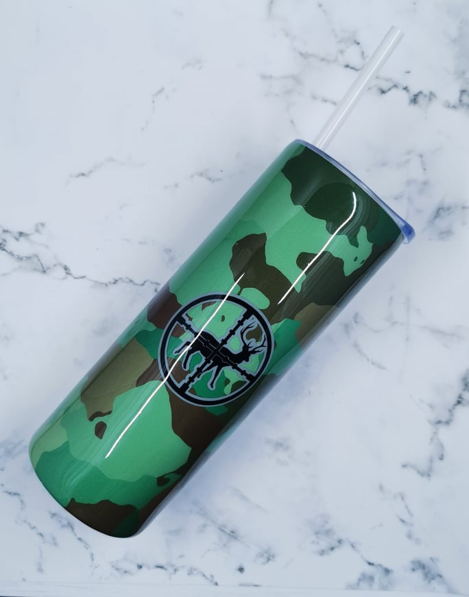 Camo Hunting Themed Tumbler - 20oz Skinny