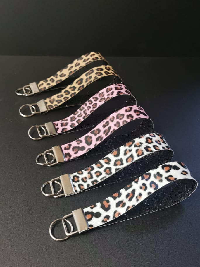 Leopard print wristlets