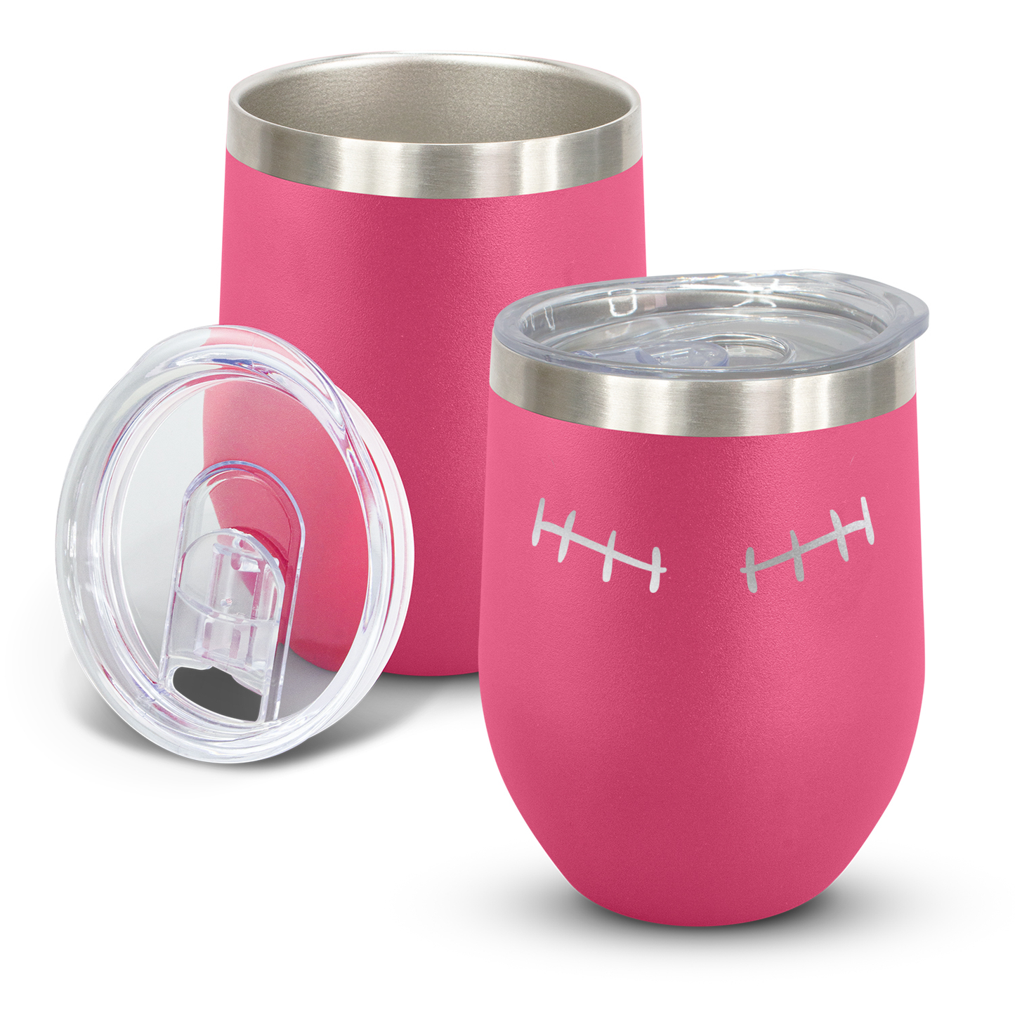 Bilateral Mastectomy Scar PINK Stemless Wine Tumbler