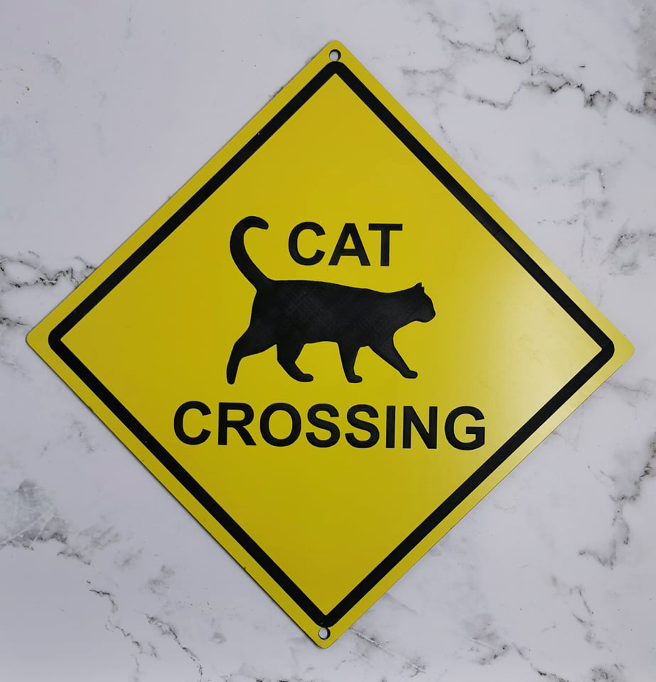 Cat Crossing Sign