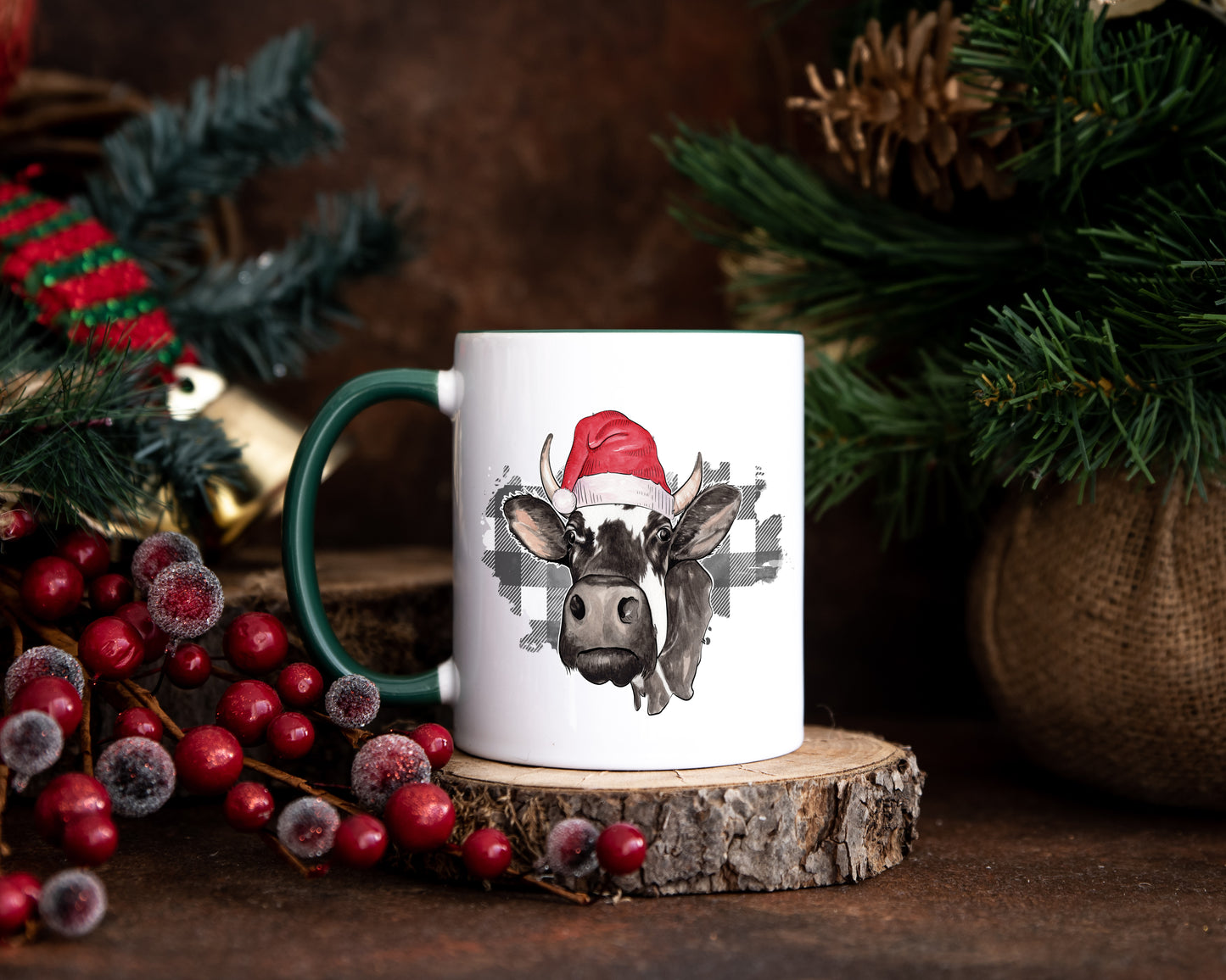 Christmas Cow Coffee Mug