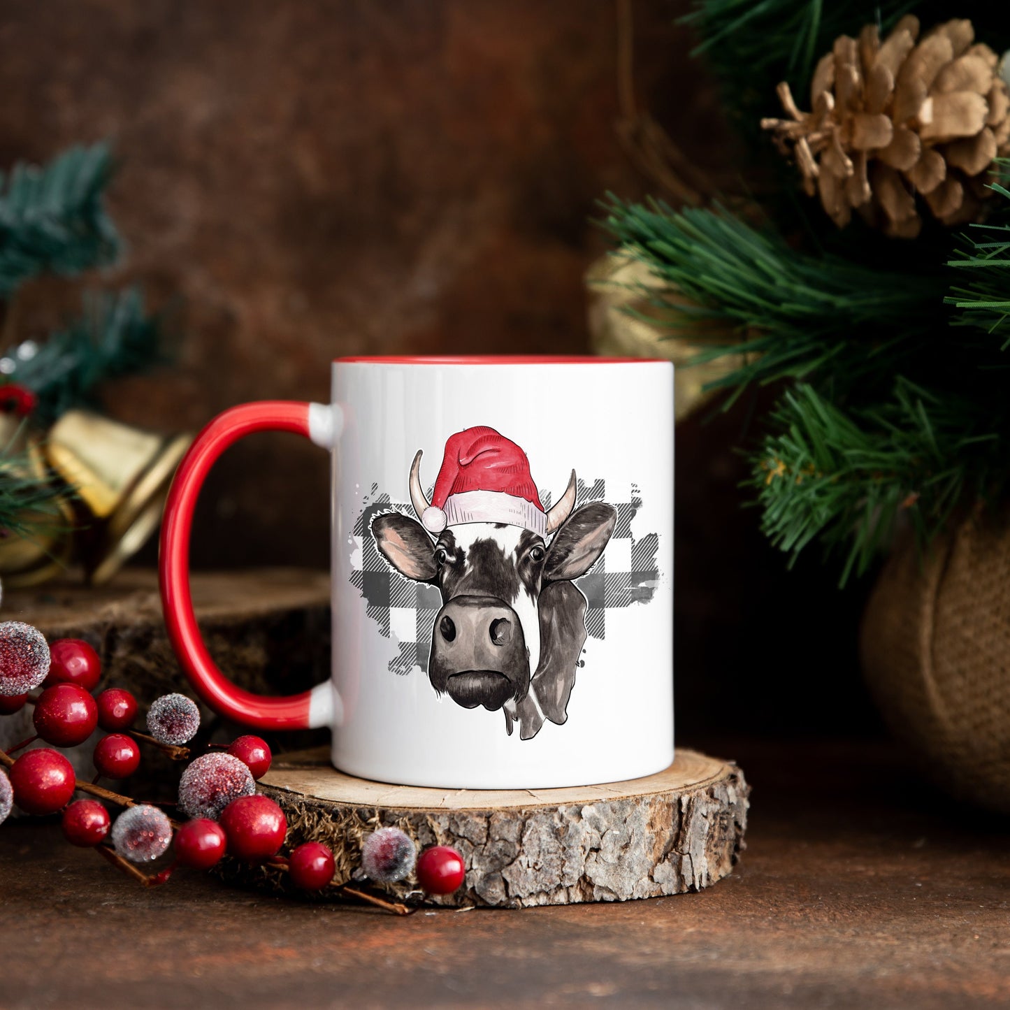 Christmas Cow Coffee Mug