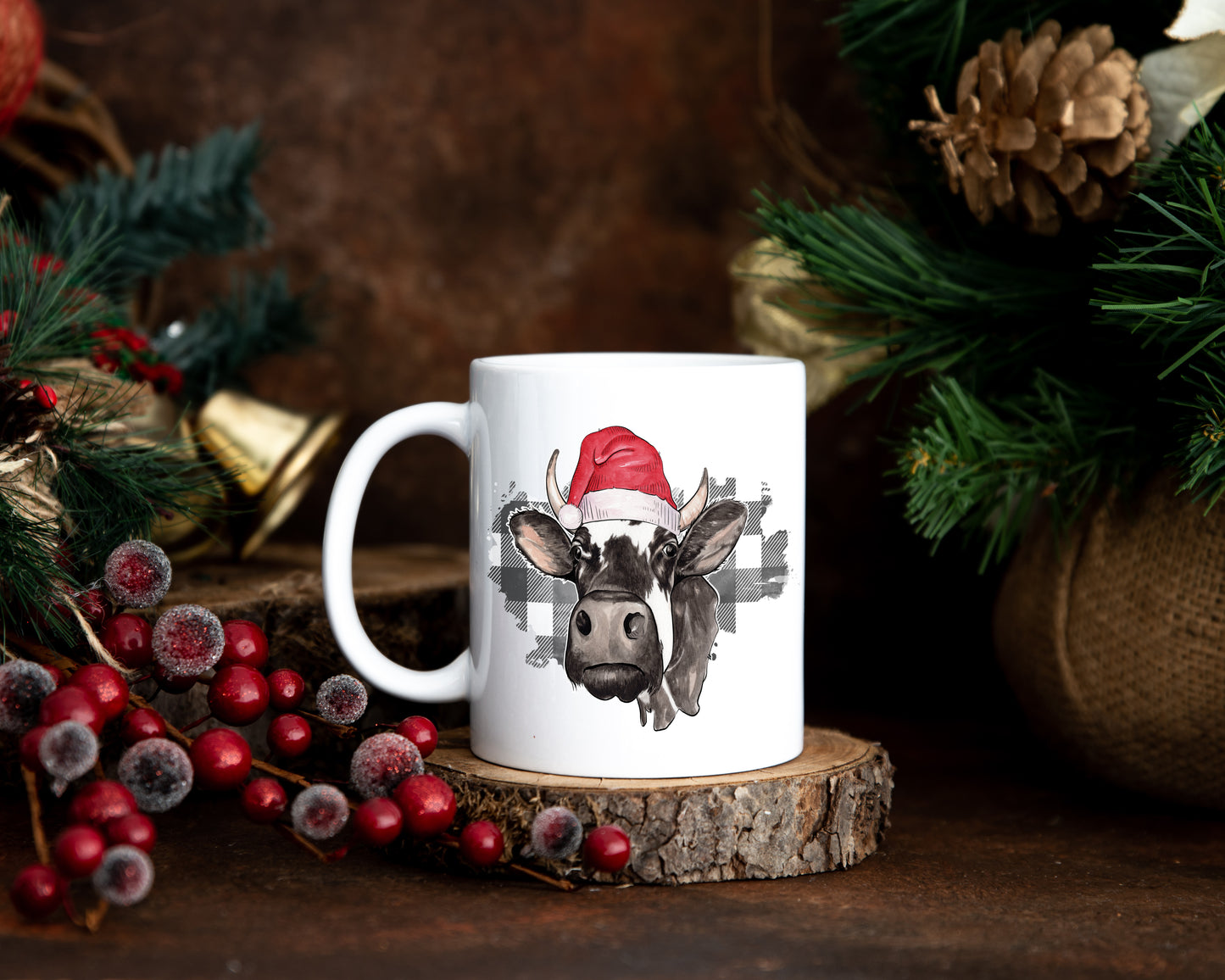 Christmas Cow Coffee Mug