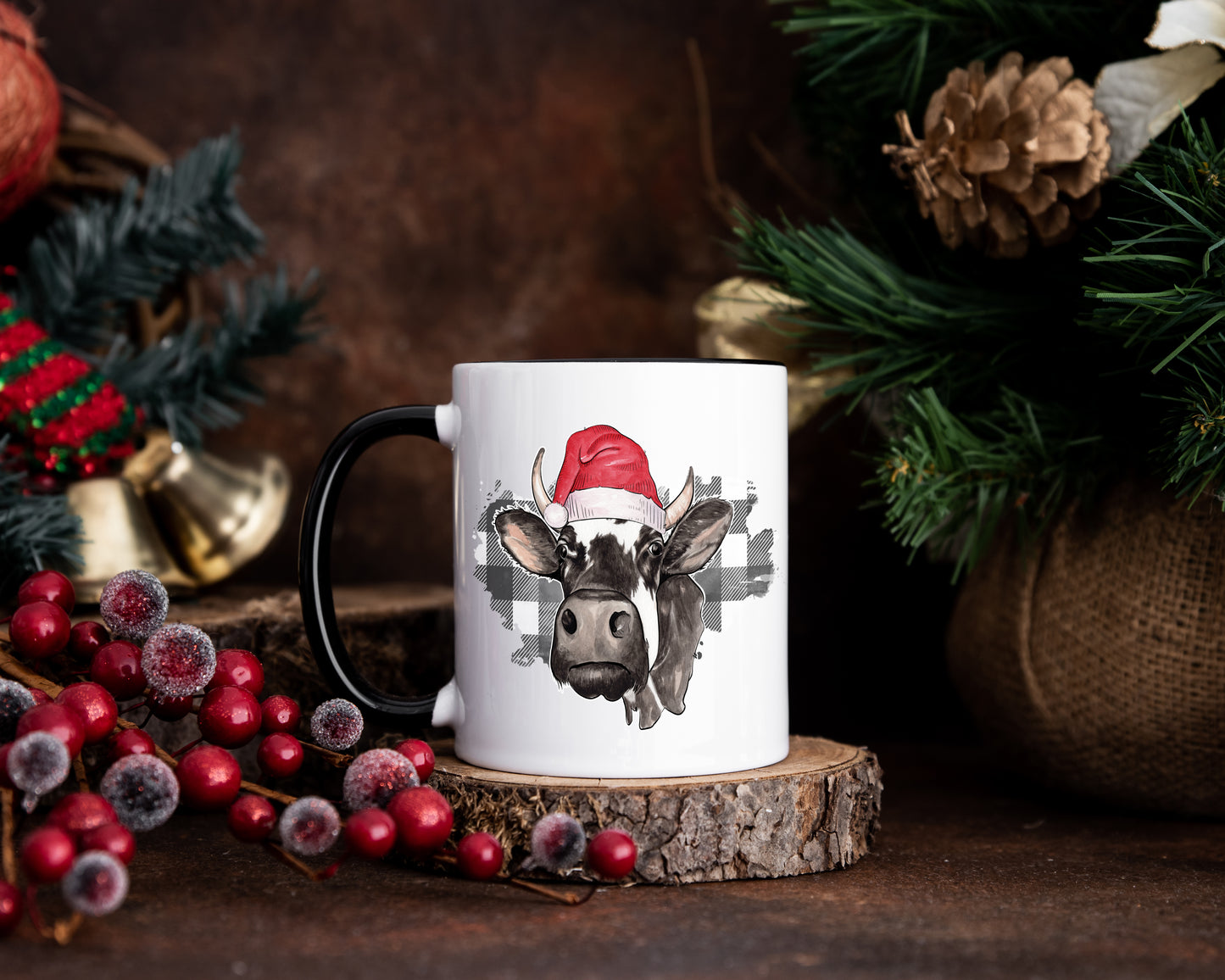 Christmas Cow Coffee Mug