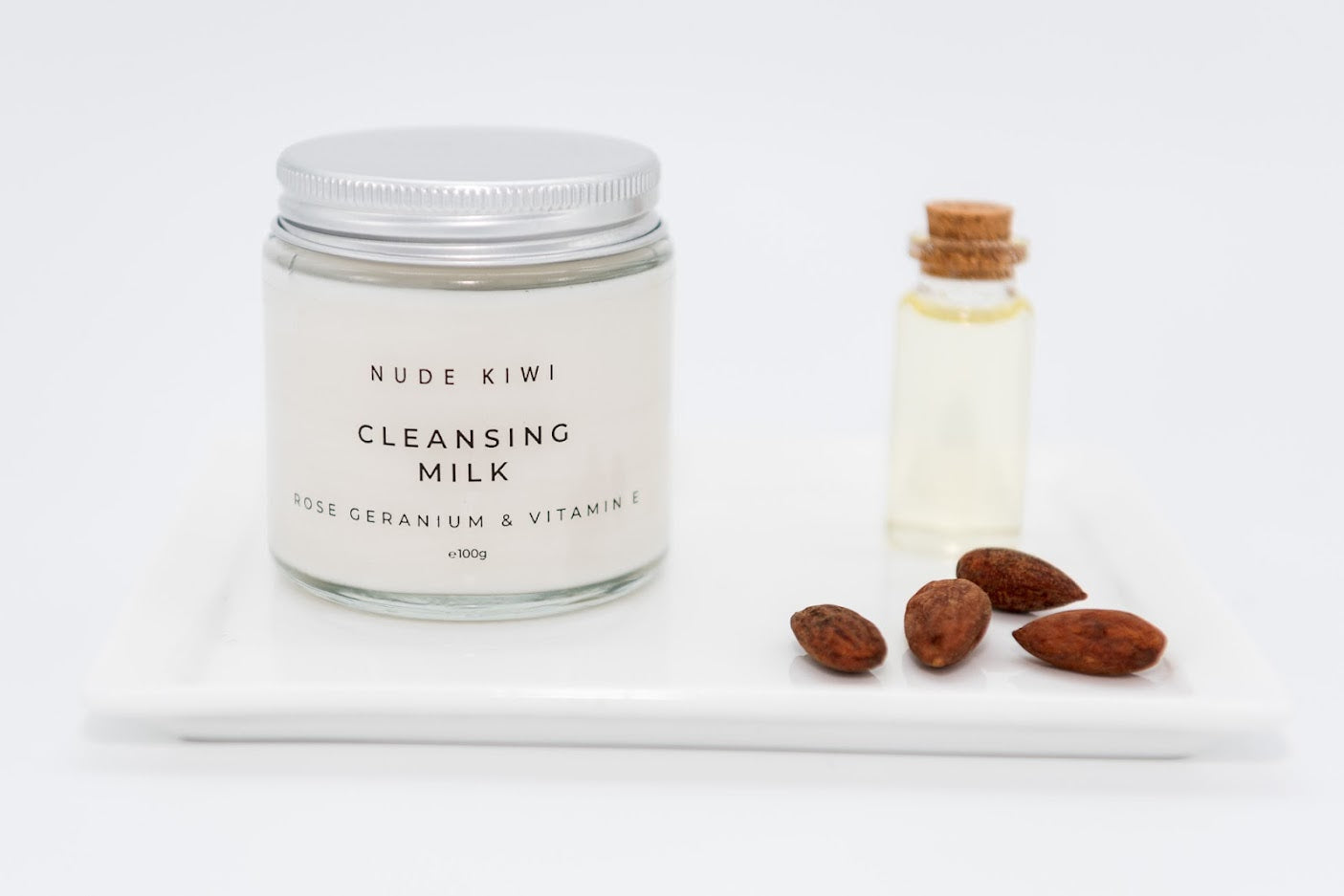 Nude Kiwi Cleansing Milk - Rose Geranium & Vitamin E - 100g