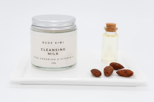 Nude Kiwi Cleansing Milk - Rose Geranium & Vitamin E - 100g