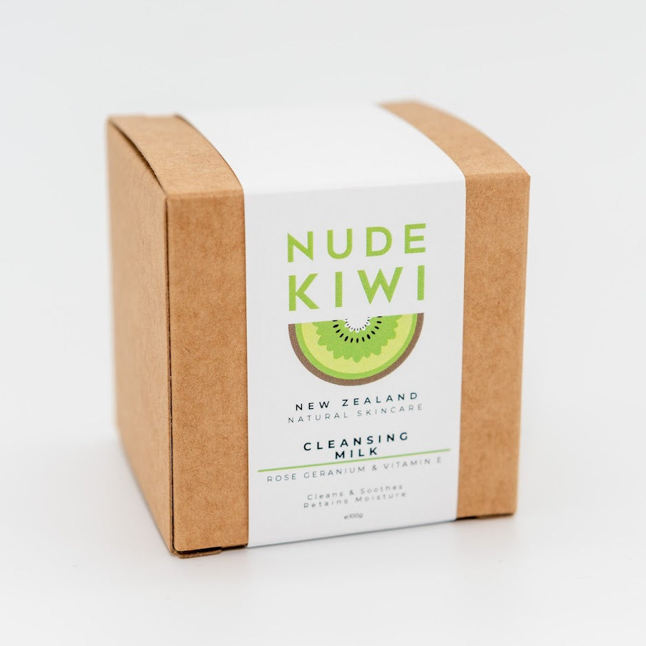 Nude Kiwi Cleansing Milk - Rose Geranium & Vitamin E - 100g