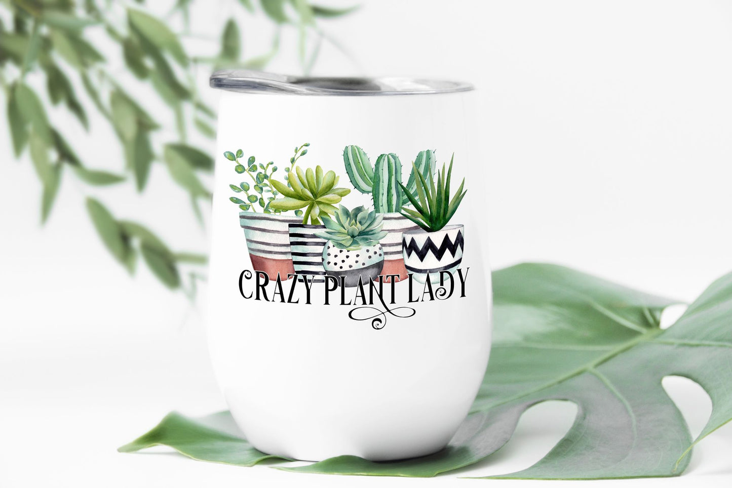 Crazy Plant Lady Stemless Wine Tumbler 12oz (350mls)