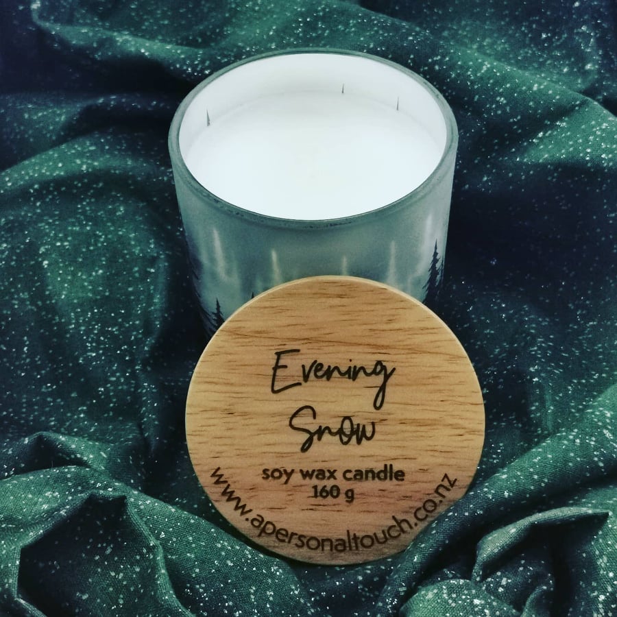 Evening Snow Christmas Candle