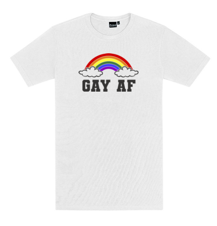 "Gay AF" Pride T-Shirt - Heat Transfer Vinyl - Men's - Sizes S - 7XL