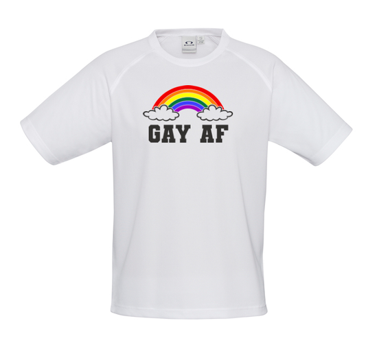 Sublimation Printed "Gay AF" Pride T-Shirt - Men's - Sizes S - 5XL