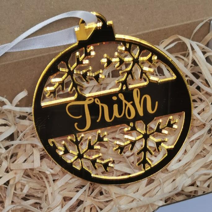 Personalised Mirror Acrylic Christmas Ornament