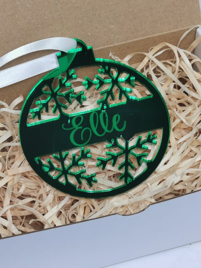 Personalised Mirror Acrylic Christmas Ornament