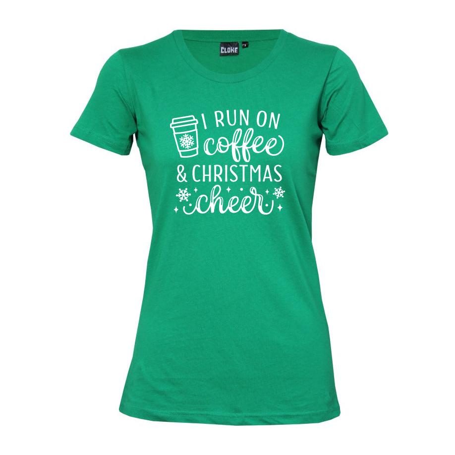 I Run on Coffee & Christmas Cheer T-Shirt