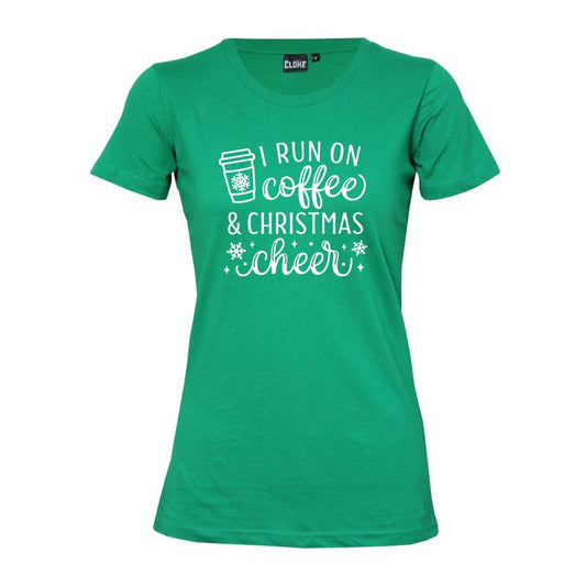 I Run on Coffee & Christmas Cheer T-Shirt