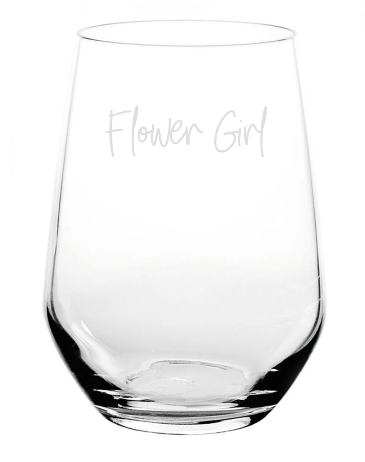 Stemless Wine Glass (Title only) - Script font 1