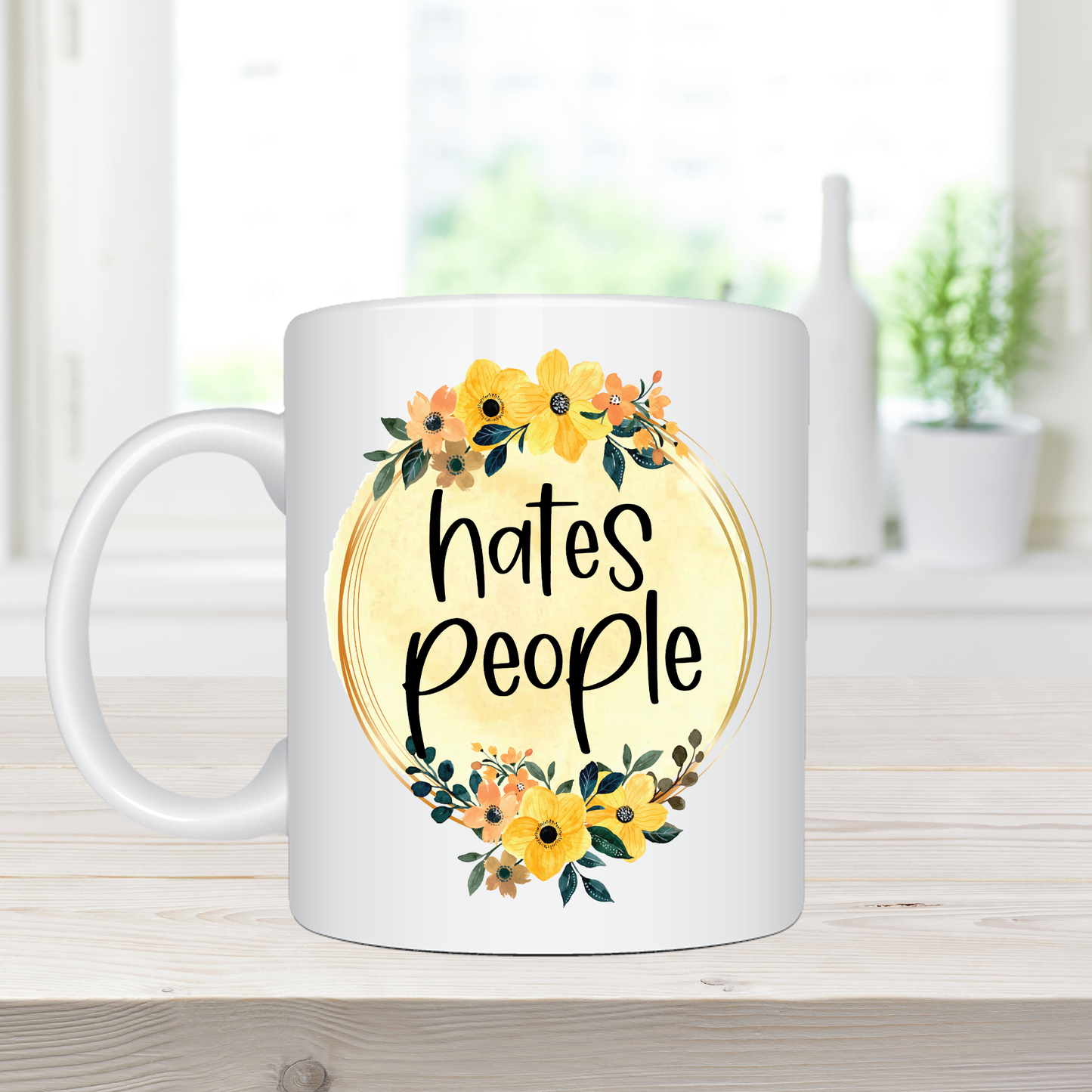 Hates People - Inappropriate Coffee Mug