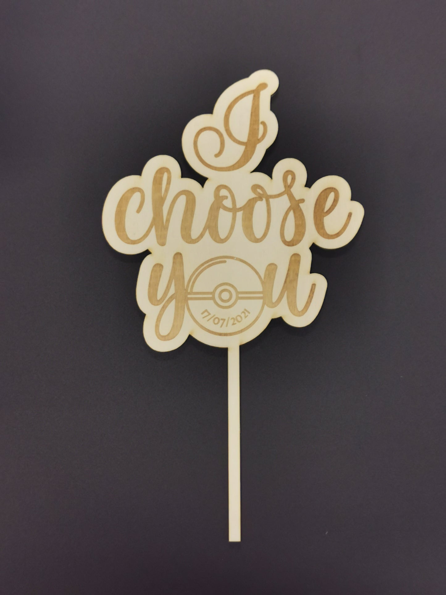 I Choose You Cake Topper