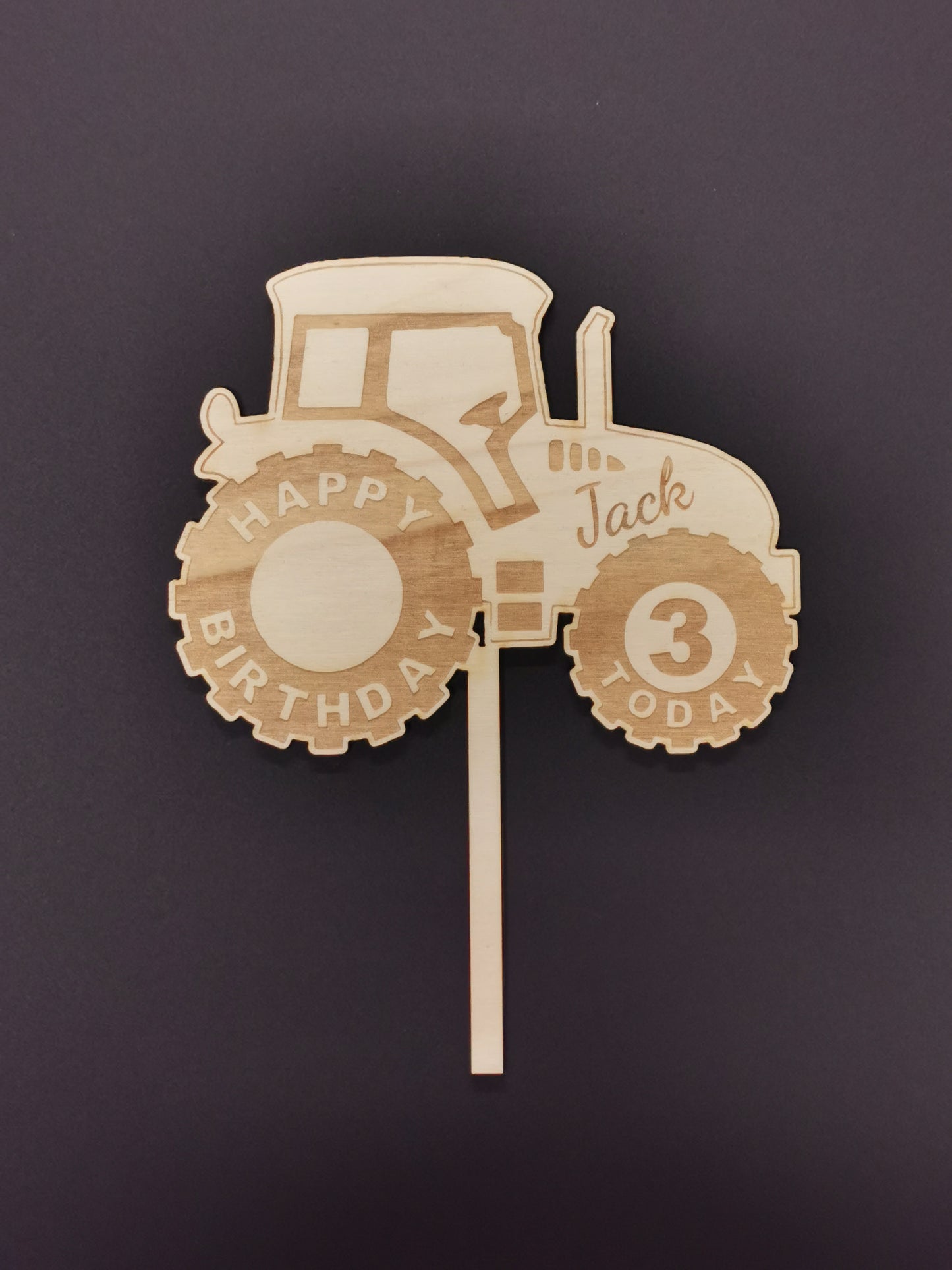 Tractor Cake Topper - Personalised