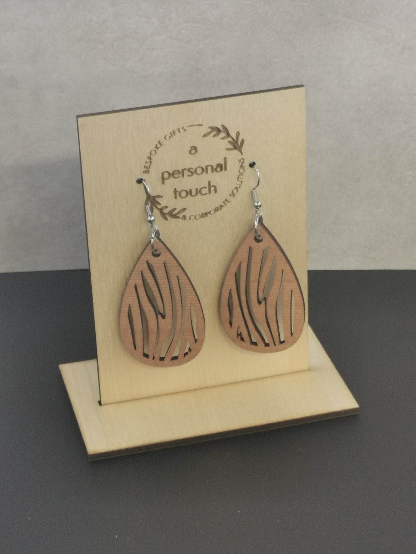 Zebra Stripes Tear Drop Earrings