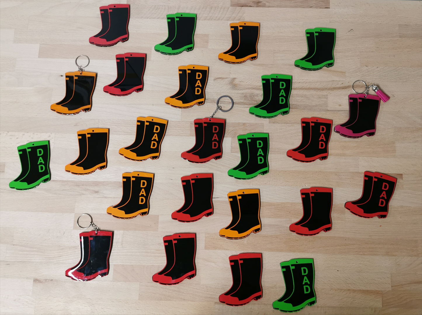 "Dad" Gumboot Key Chain