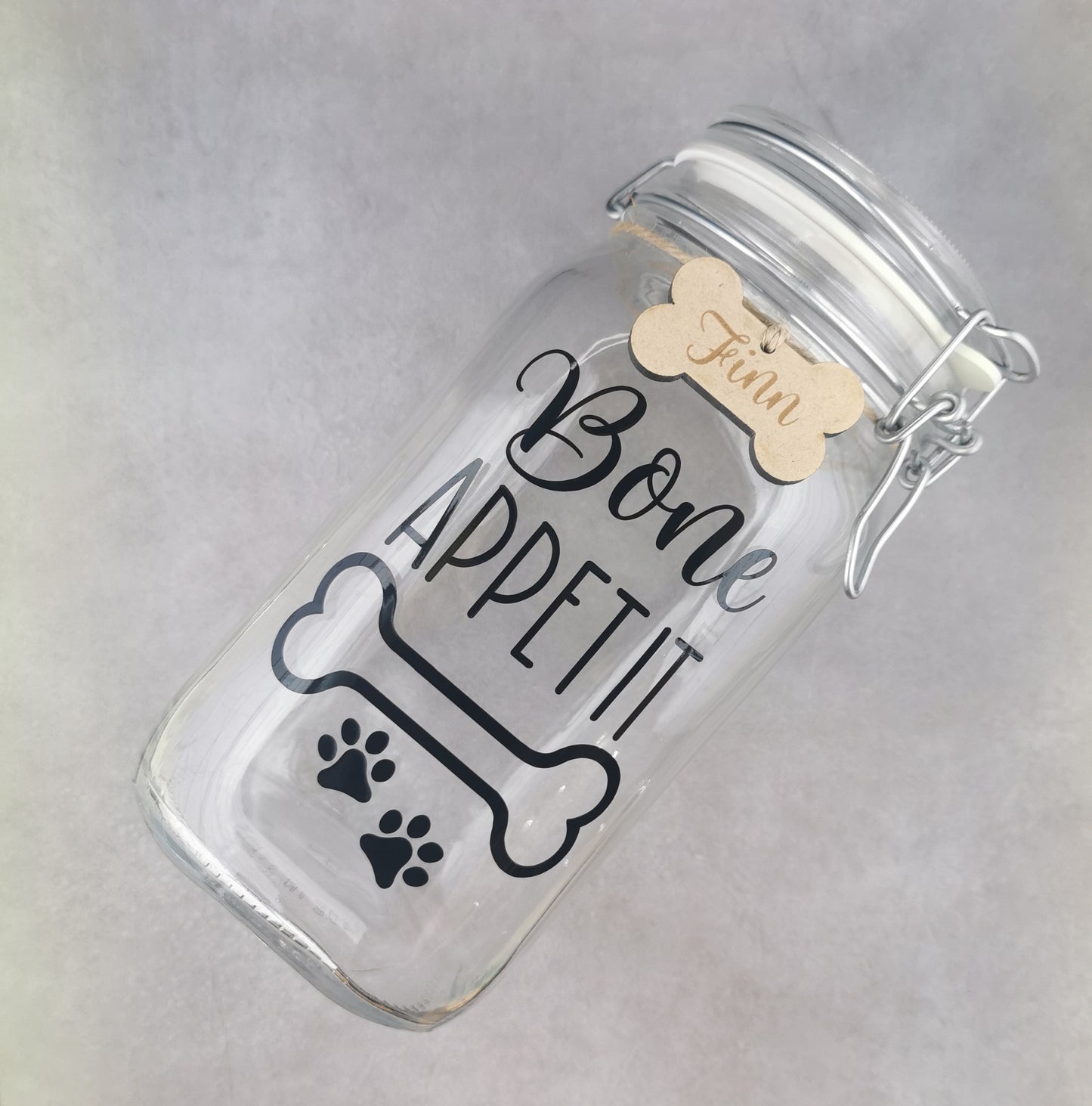 1.5L Dog Treat Fido Jar and Tag