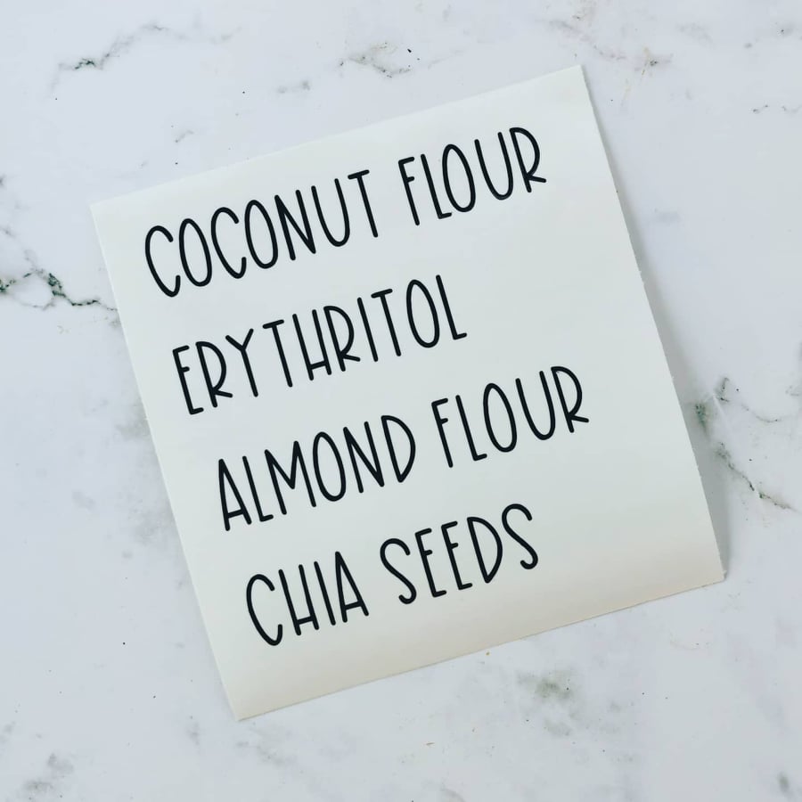 Keto Pantry Decals