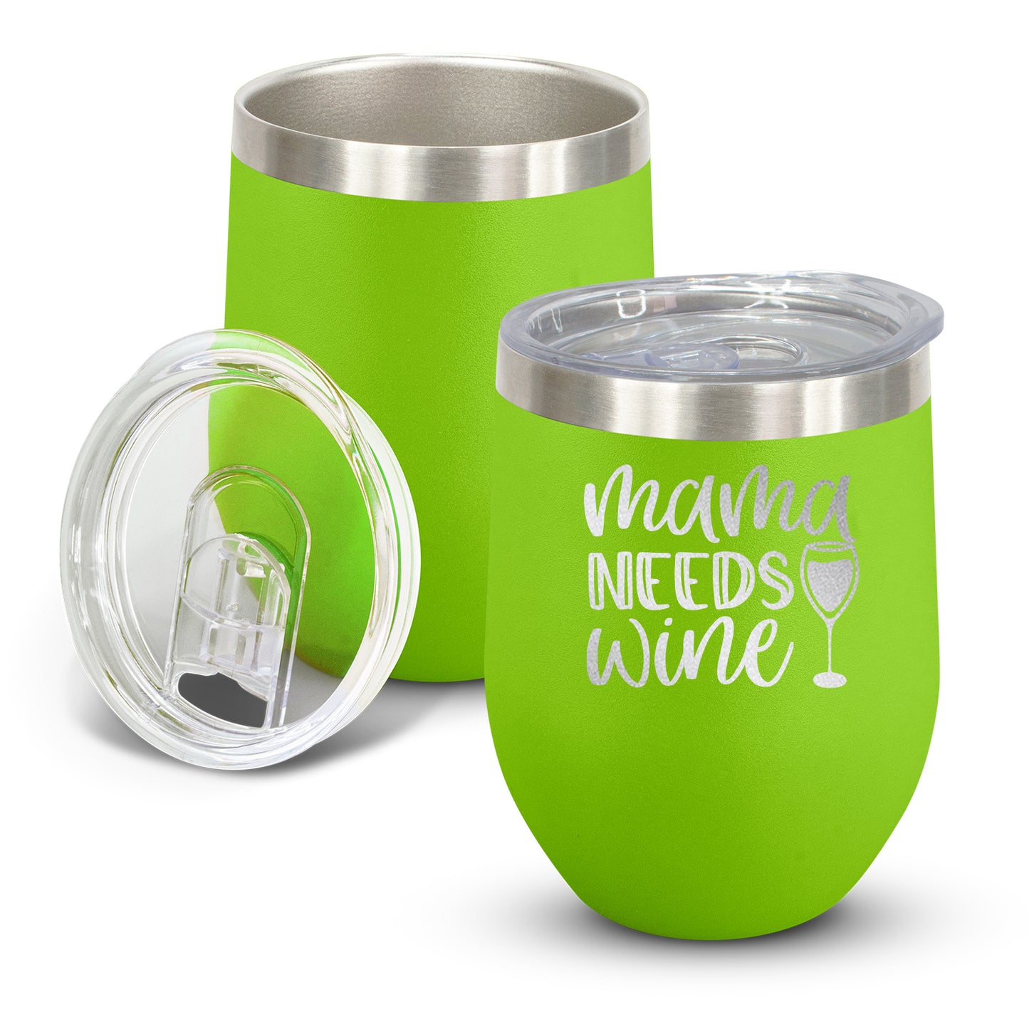 Mama Needs Wine - Laser Engraved Stemless Wine Tumbler