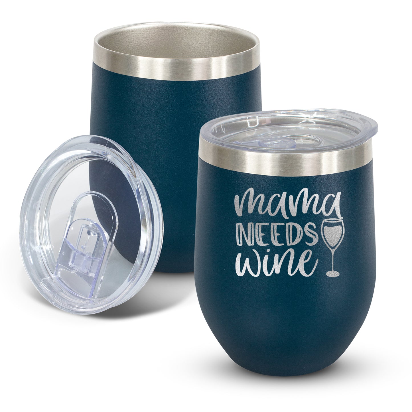 Mama Needs Wine - Laser Engraved Stemless Wine Tumbler