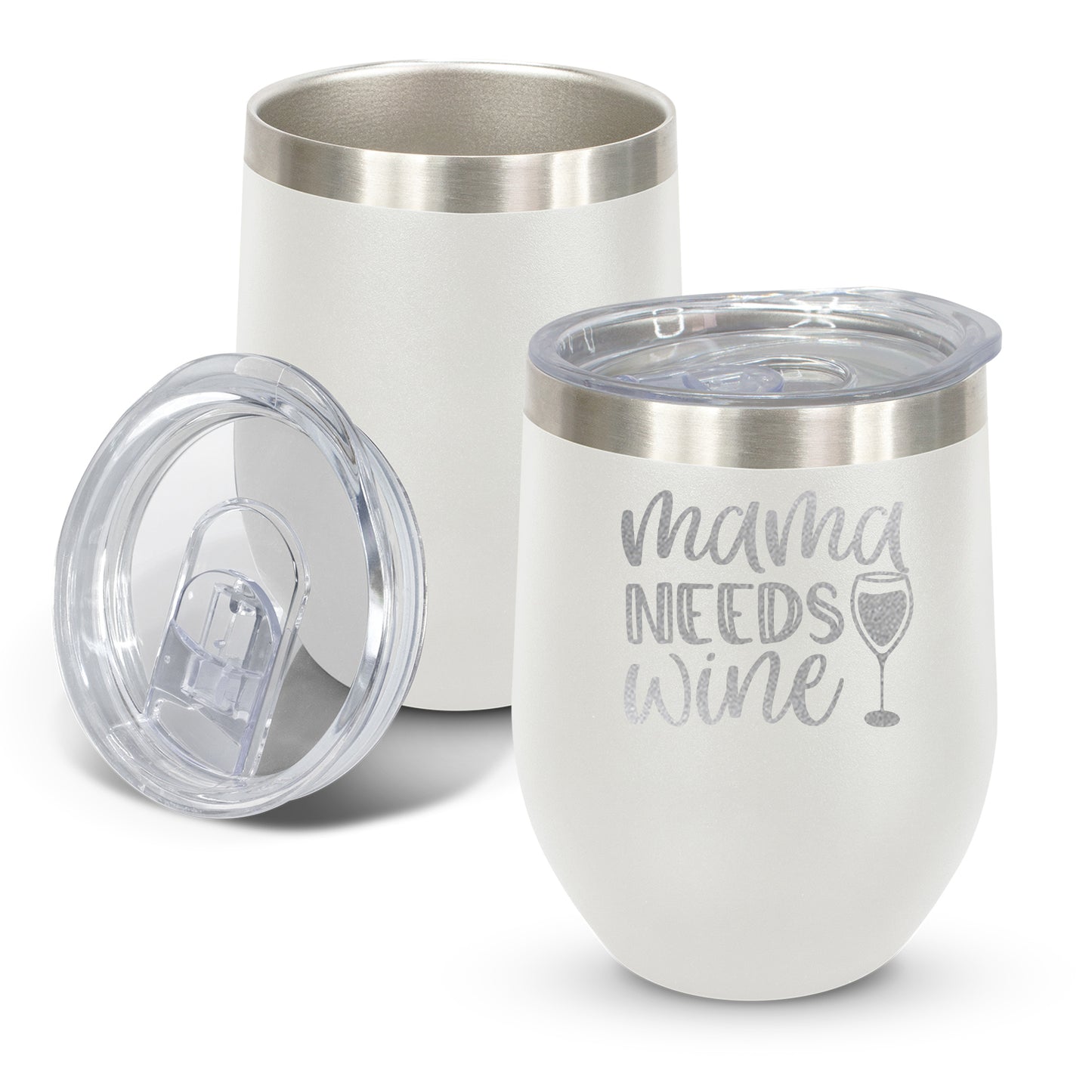 Mama Needs Wine - Laser Engraved Stemless Wine Tumbler