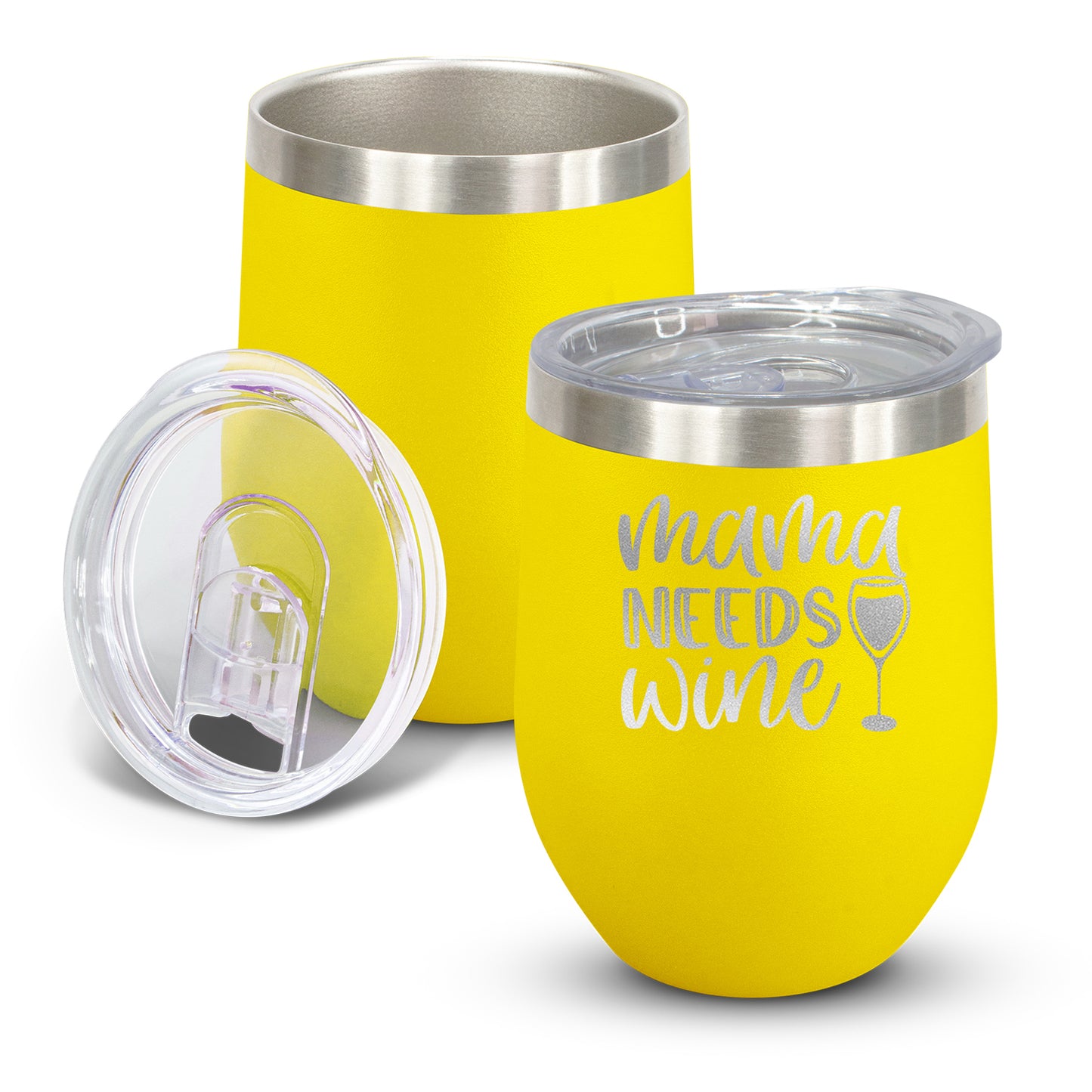 Mama Needs Wine - Laser Engraved Stemless Wine Tumbler