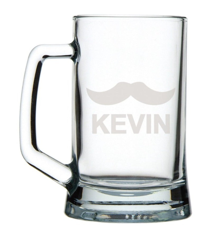 Personalised Moustache Beer Mug