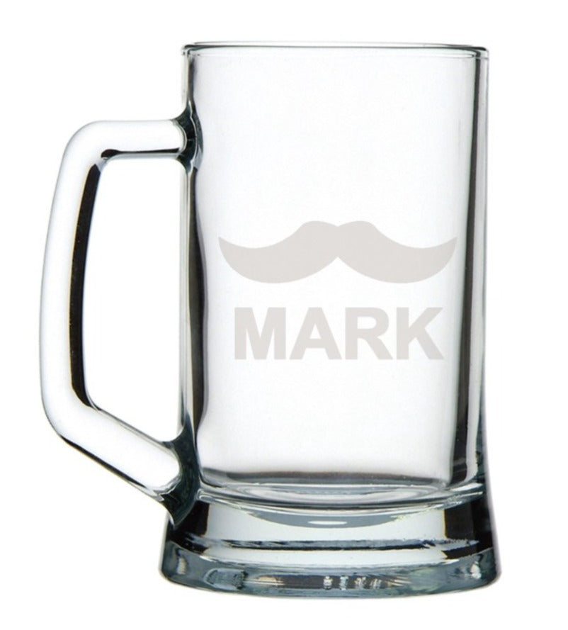 Personalised Moustache Beer Mug